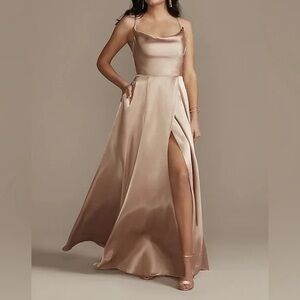 Elegant Cream Evening Gown